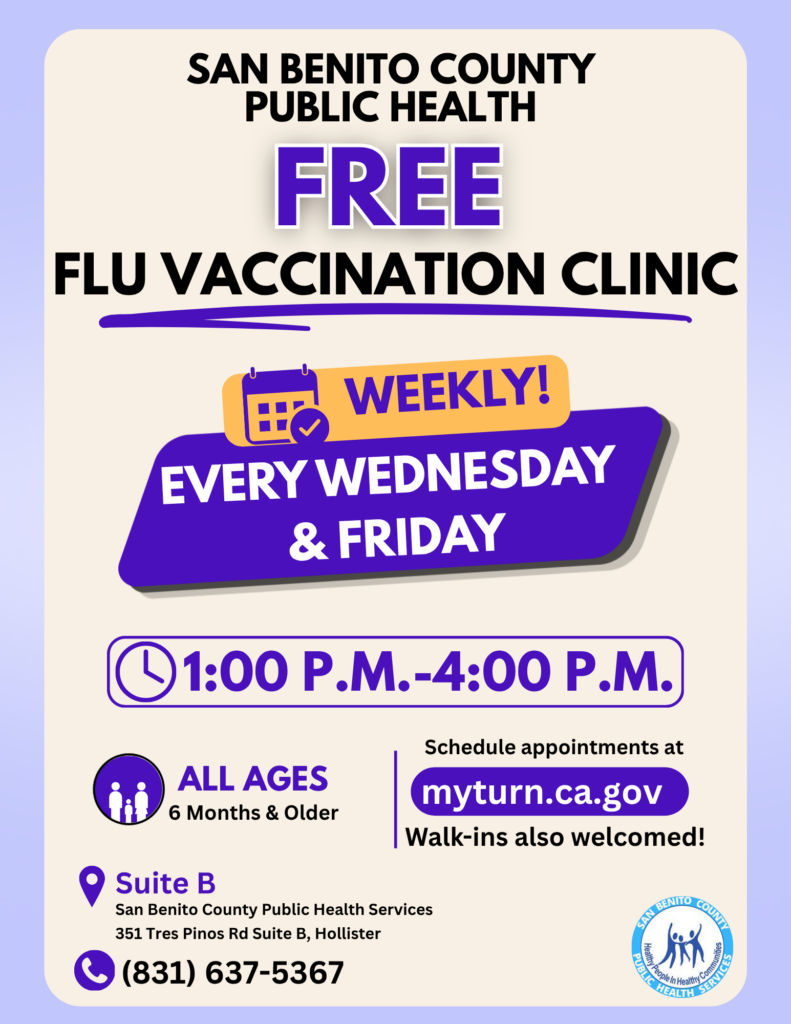 Flu Vaccination flyer. English, rev 9.8.26