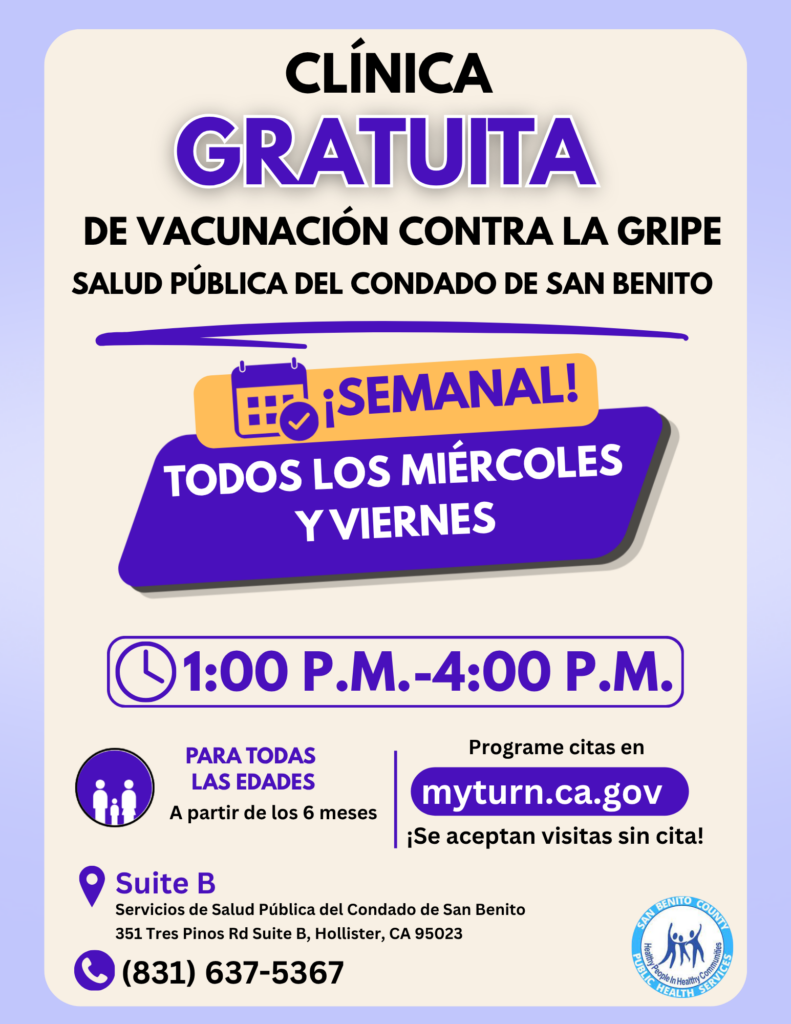 Flu Vaccination flyer. Spanish, rev 9.8.26